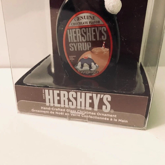 Hersheys Syrup Handcrafted Glass Christmas  Ornament 5 Inch Tall - Picture 3 of 15